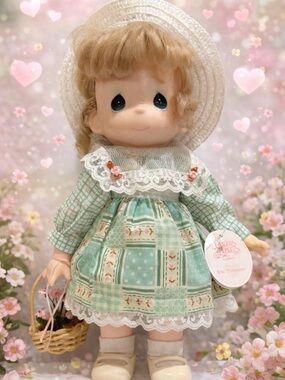 Precious Moments Amie Doll 1998 Item 1440 w/ Tags Hat Basket Vintage Collectible